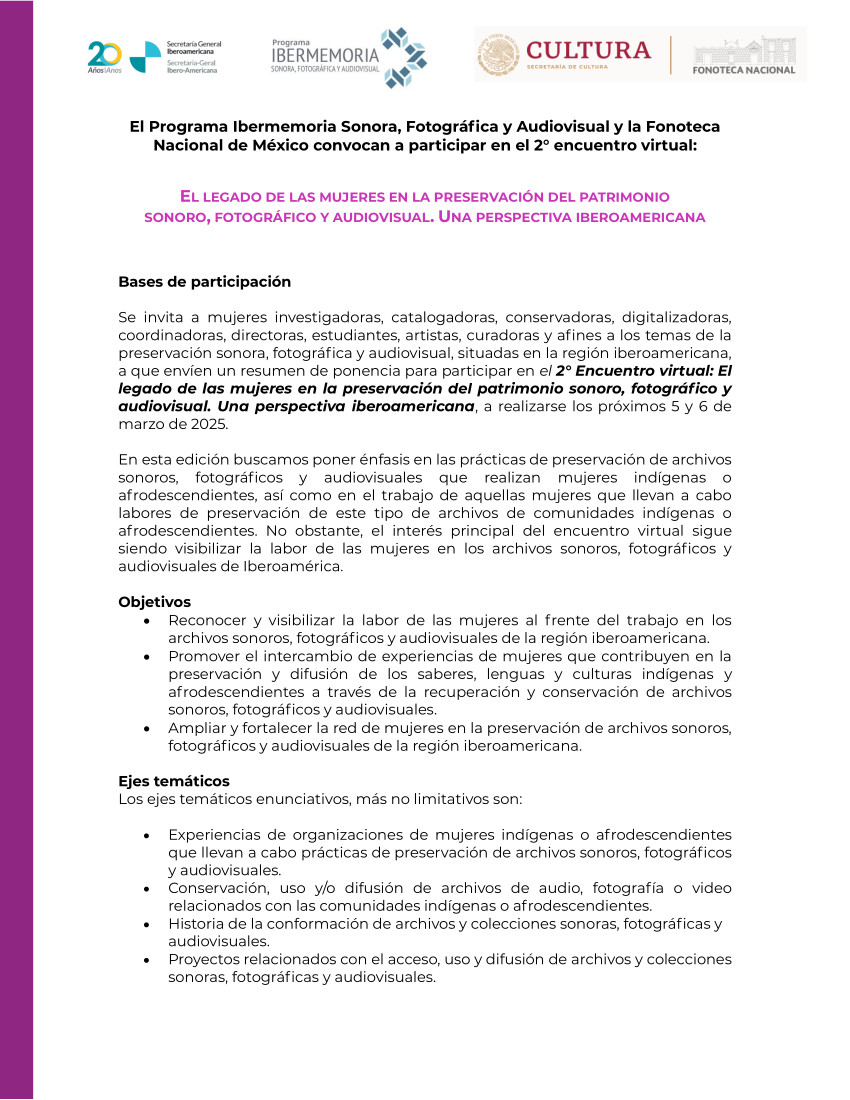 https://ibermemoria.org/wp-content/uploads/2025/02/convocatoria-2025-legado-mujeres-preservacion-patrimonio-sonoro-1.jpg